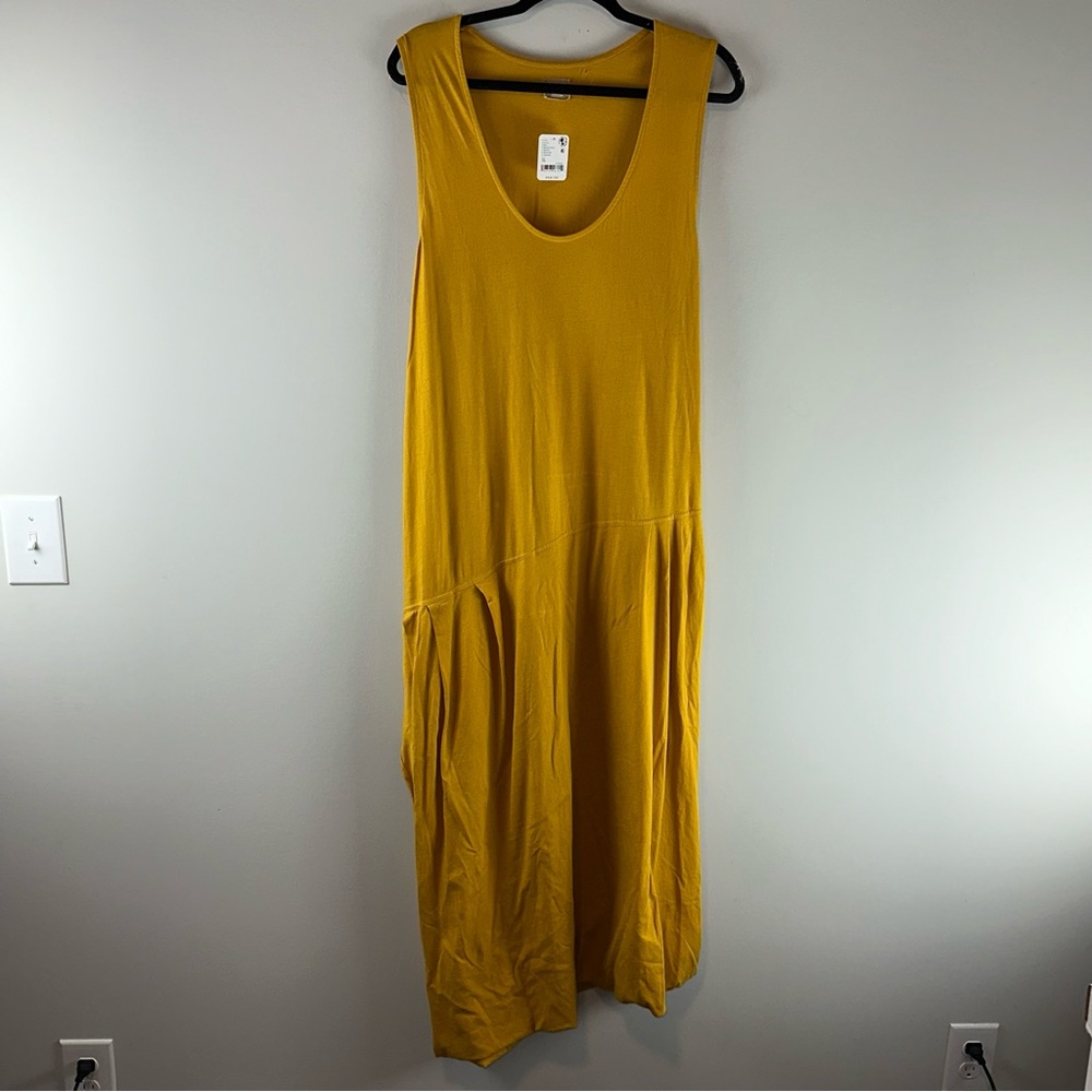 Free People Free-est Oversize Draped Bottom Midi Dress in Mango Juice Size XL